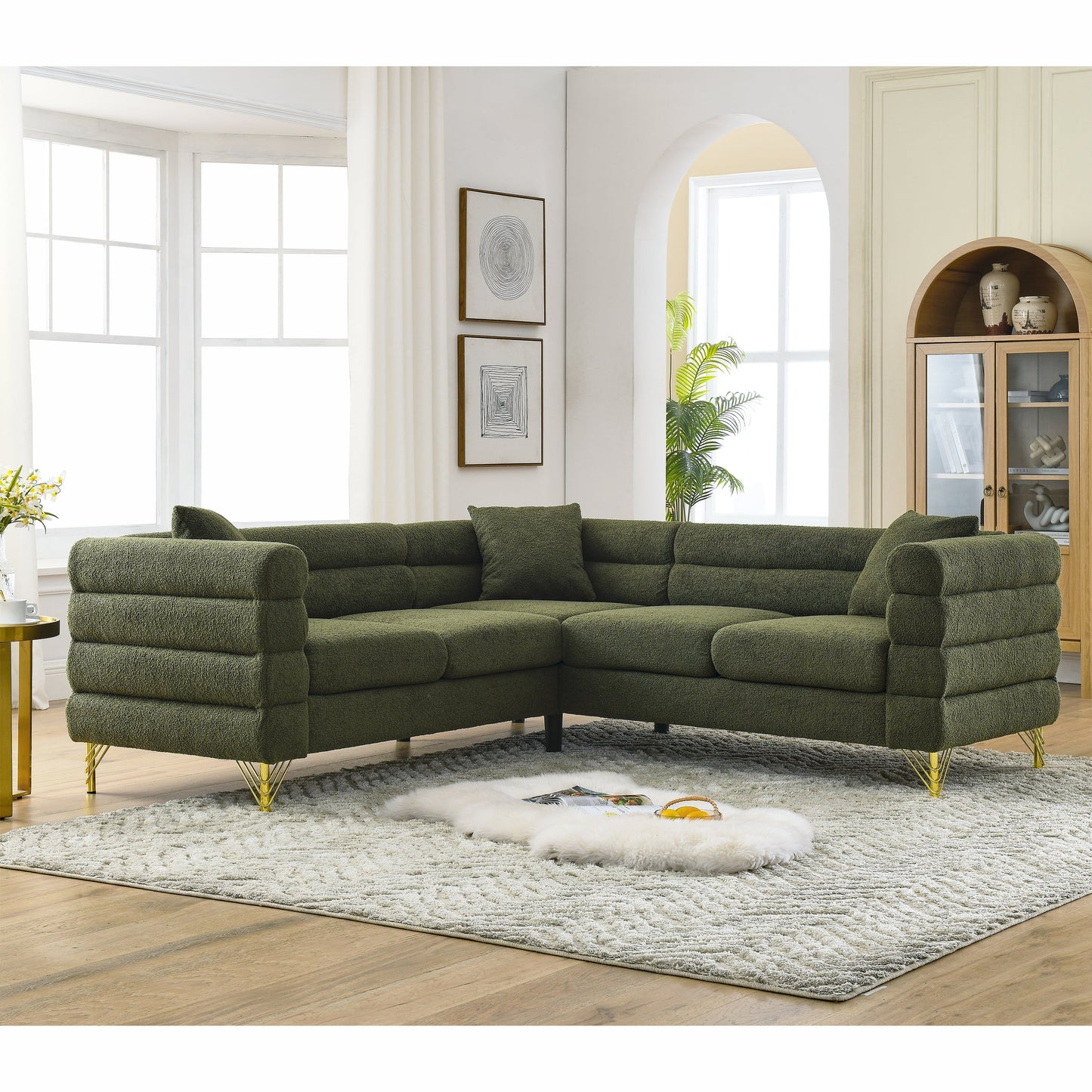 81.5-Inch Oversized Corner Sofa L-Shaped Sectional Couch