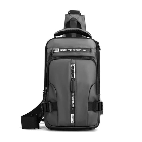 Cross body Shoulder Chest Bag with USB Charging